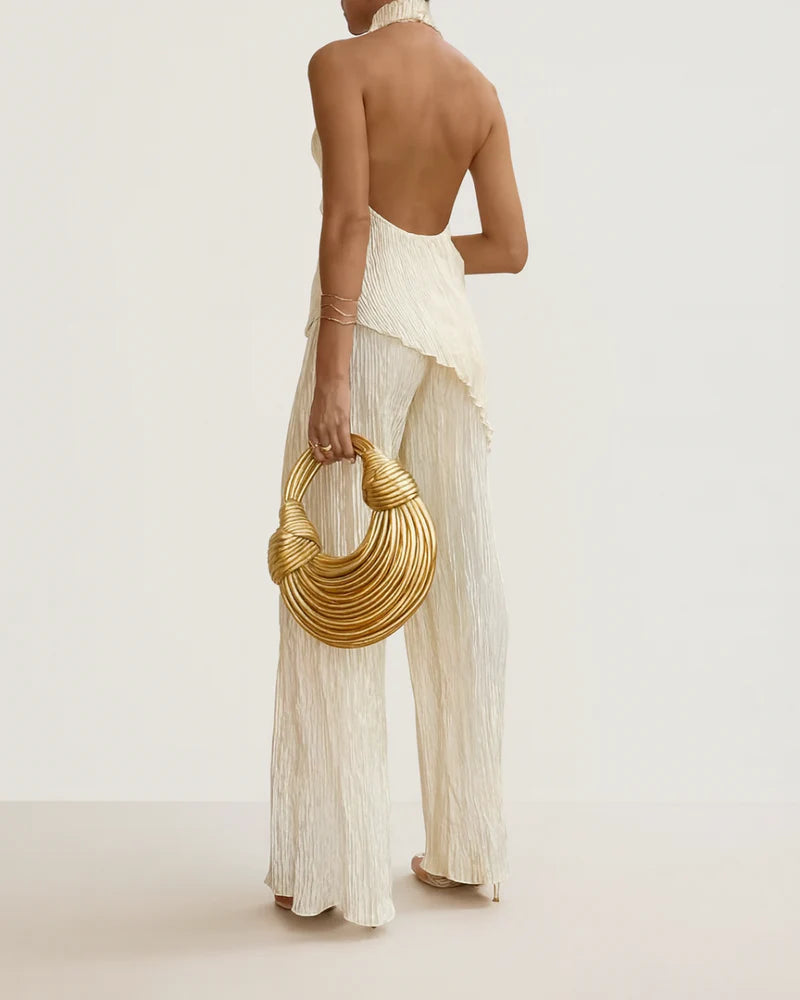 Isabella | Women’s Backless Halter Neck Two Piece Set