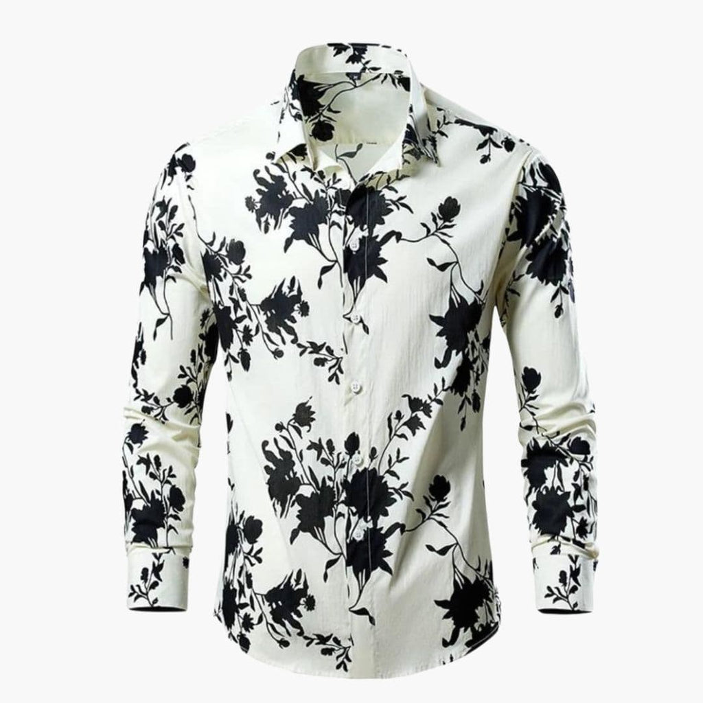 Ismael | Men's Botanical Floral Long Sleeve Dress Shirt