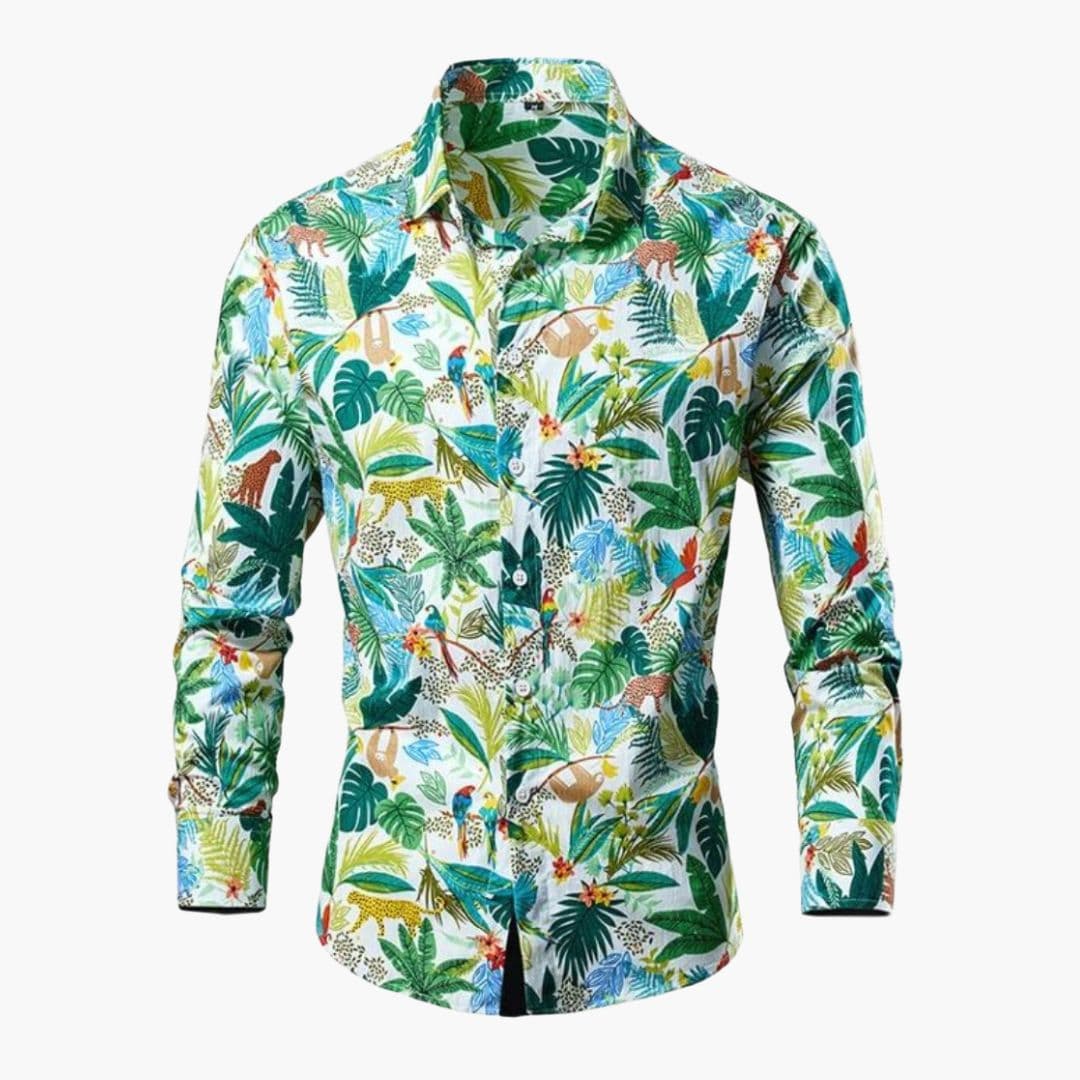Ismael | Men's Botanical Floral Long Sleeve Dress Shirt