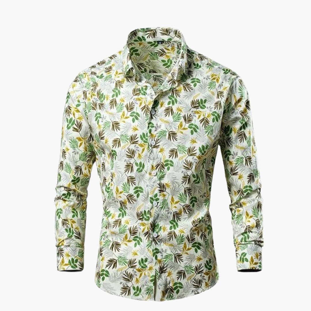 Ismael | Men's Botanical Floral Long Sleeve Dress Shirt