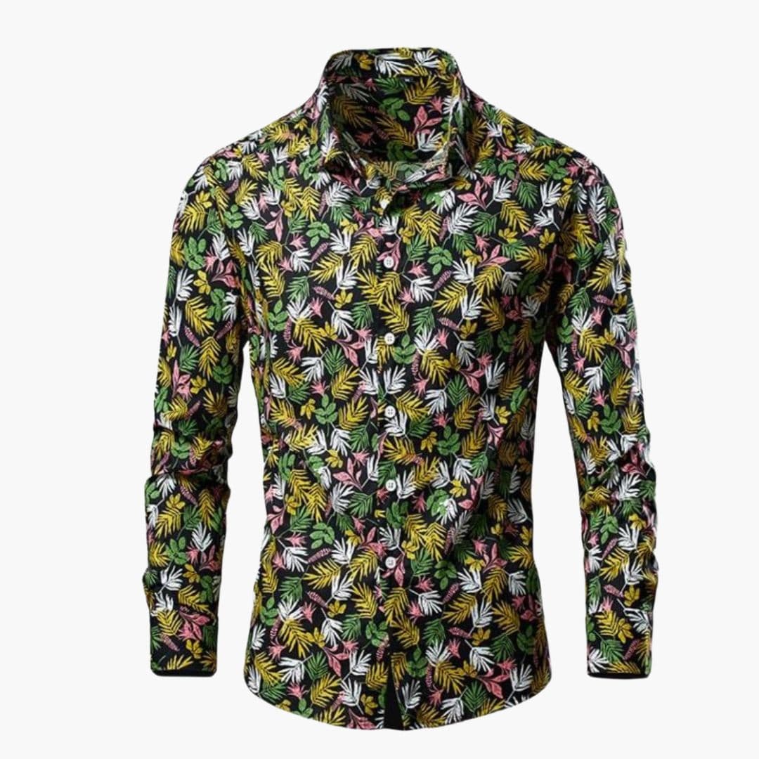 Ismael | Men's Botanical Floral Long Sleeve Dress Shirt