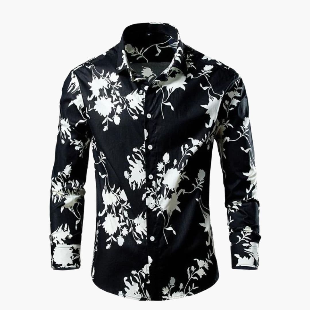 Ismael | Men's Botanical Floral Long Sleeve Dress Shirt