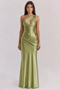 Jocelyn | Women’s One Shoulder Draped Flowy Maxi Dress