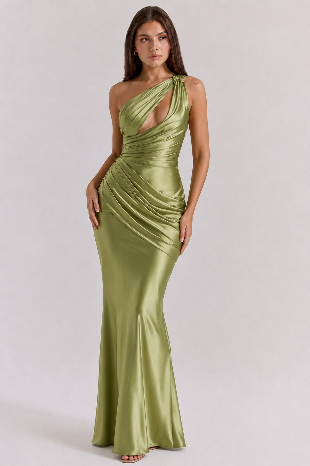 Jocelyn | Women’s One Shoulder Draped Flowy Maxi Dress