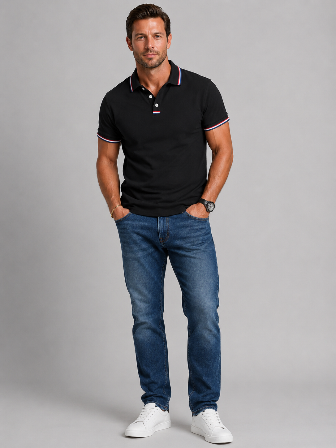 Johnathan | Men's Fitted Collared Short Sleeve Polo Shirt