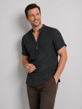 Johnny | Men's Button Front Short Sleeve Pocket Shirt