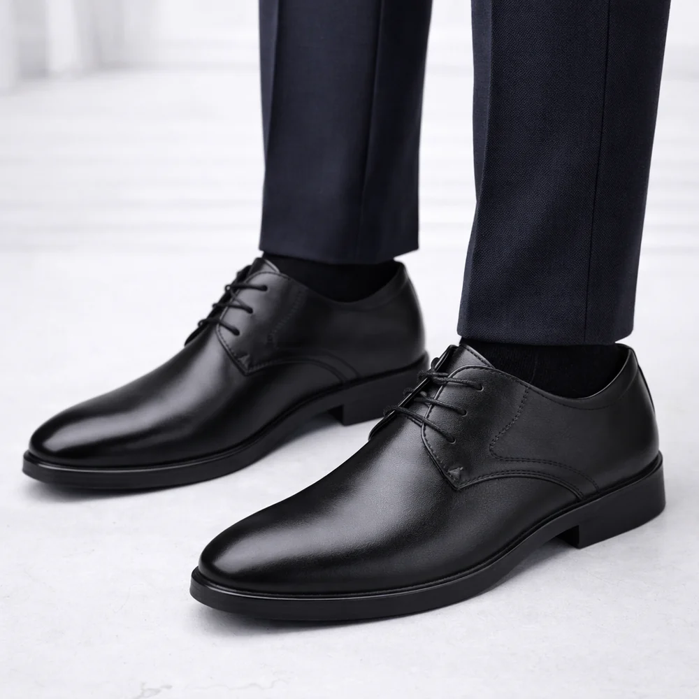 Jordan | Men's Pointed Toe Lace-Up Derby Dress Shoes