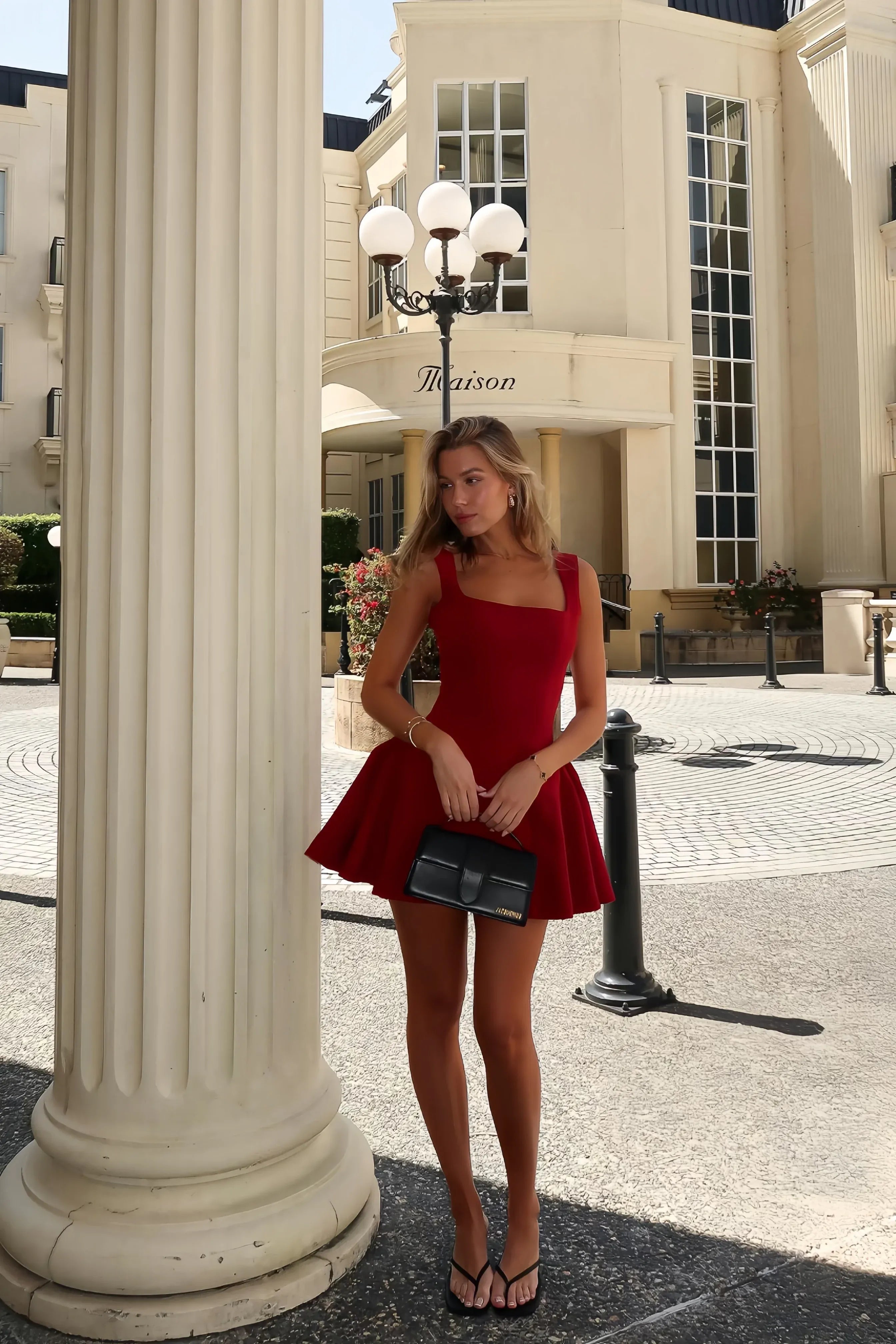 Annabell | Women’s Square Neck Graduation Party Dress