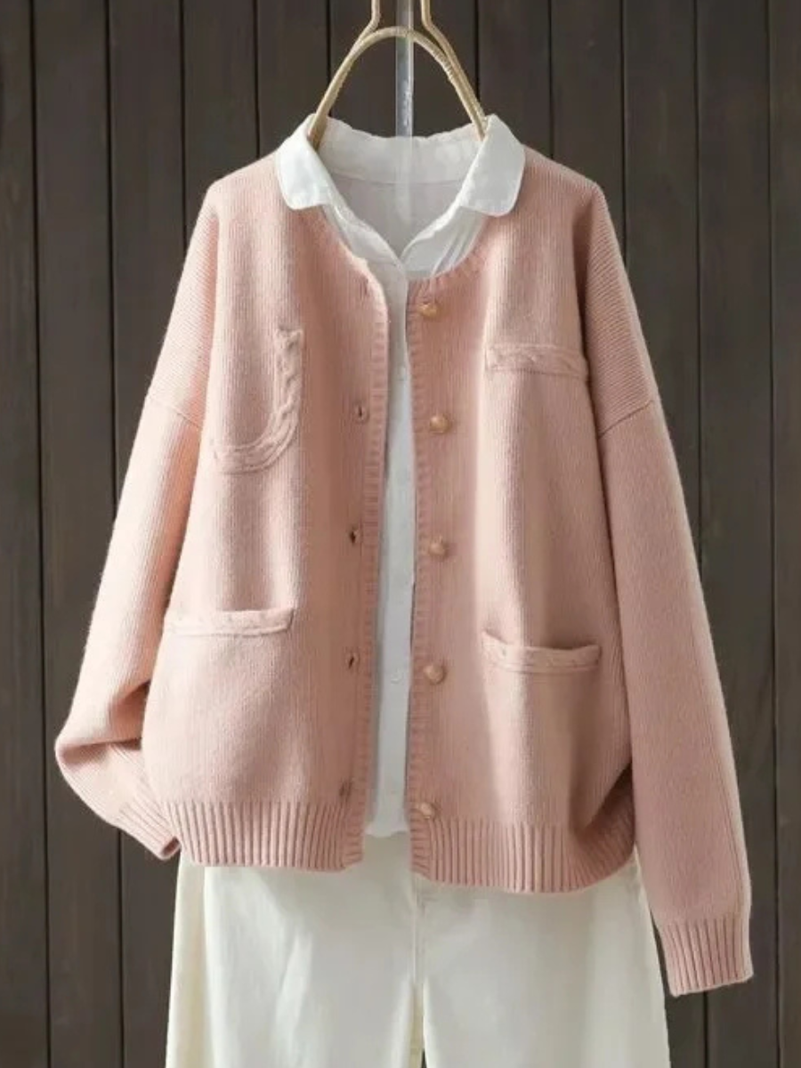 Kaia | Women’s Long Sleeve Button Front Pocket Cardigan