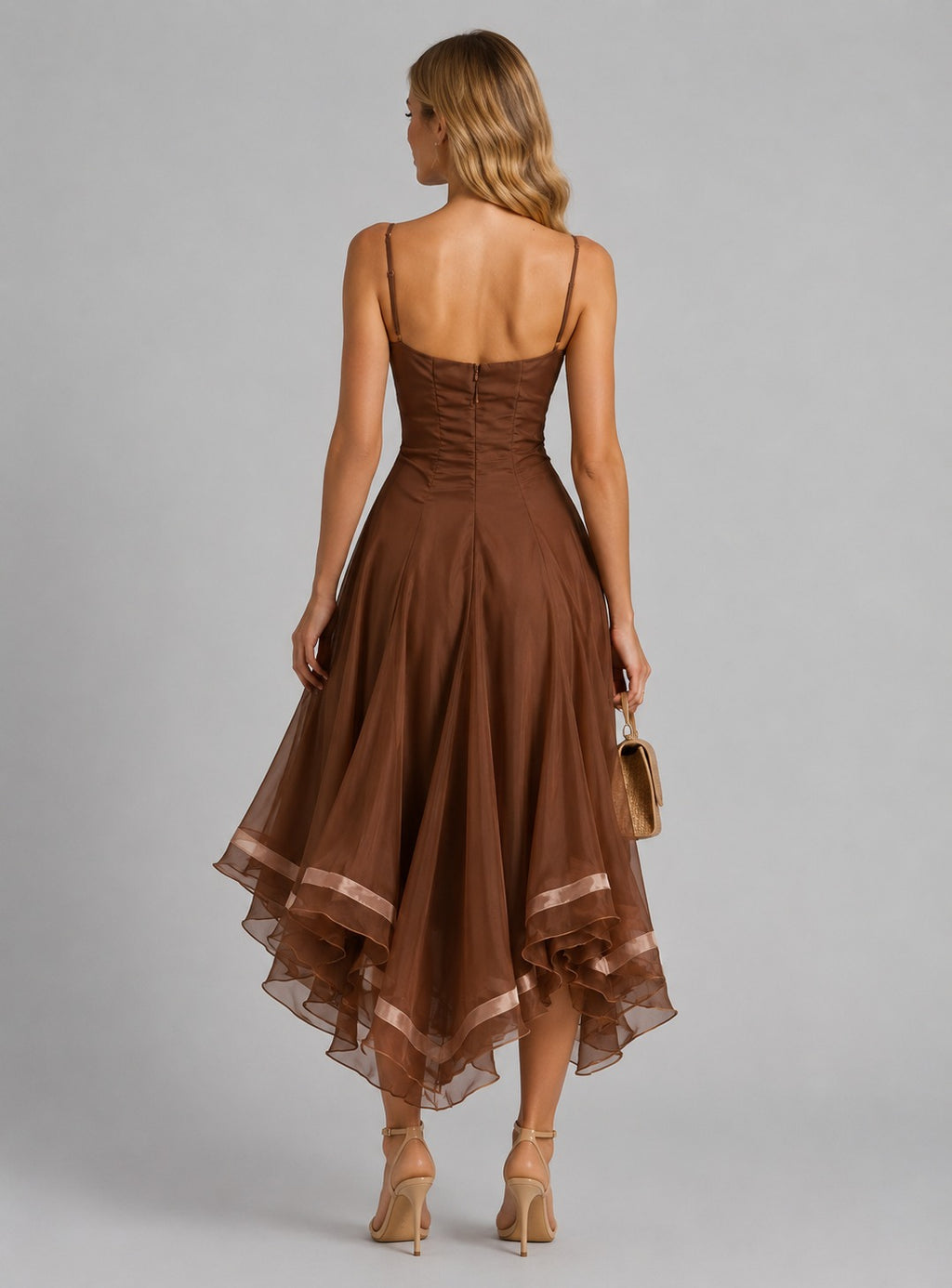 Kaitlynn | Women’s Sweetheart Neck High Slit Midi Dress