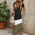 Karen | Women Short Sleeve V-Neck Summer Maxi Dress
