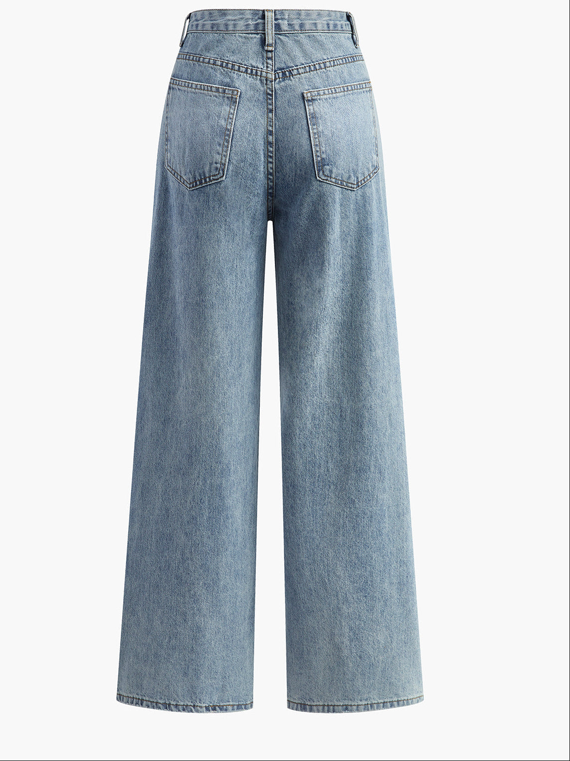 Karina | Women’s Asymmetric Wide Leg Side Pockets Jeans