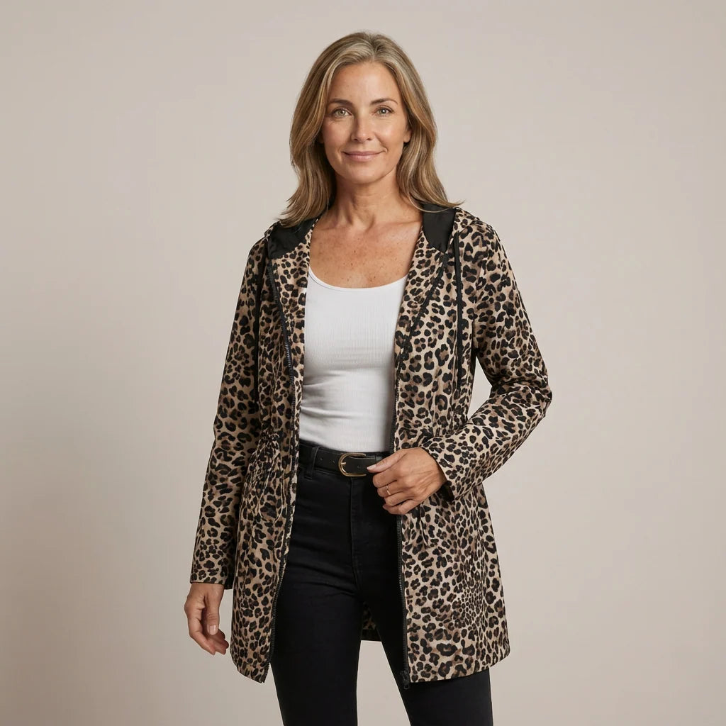 Karla | Women’s Reversible Zip Front Hooded Long Sleeve Coat