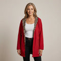Karla | Women’s Reversible Zip Front Hooded Long Sleeve Coat