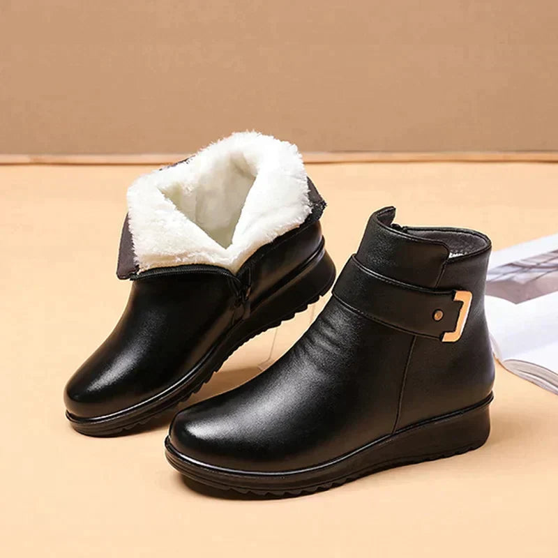 Kate | Women’s Buckle Side Zip Ankle Winter Boots
