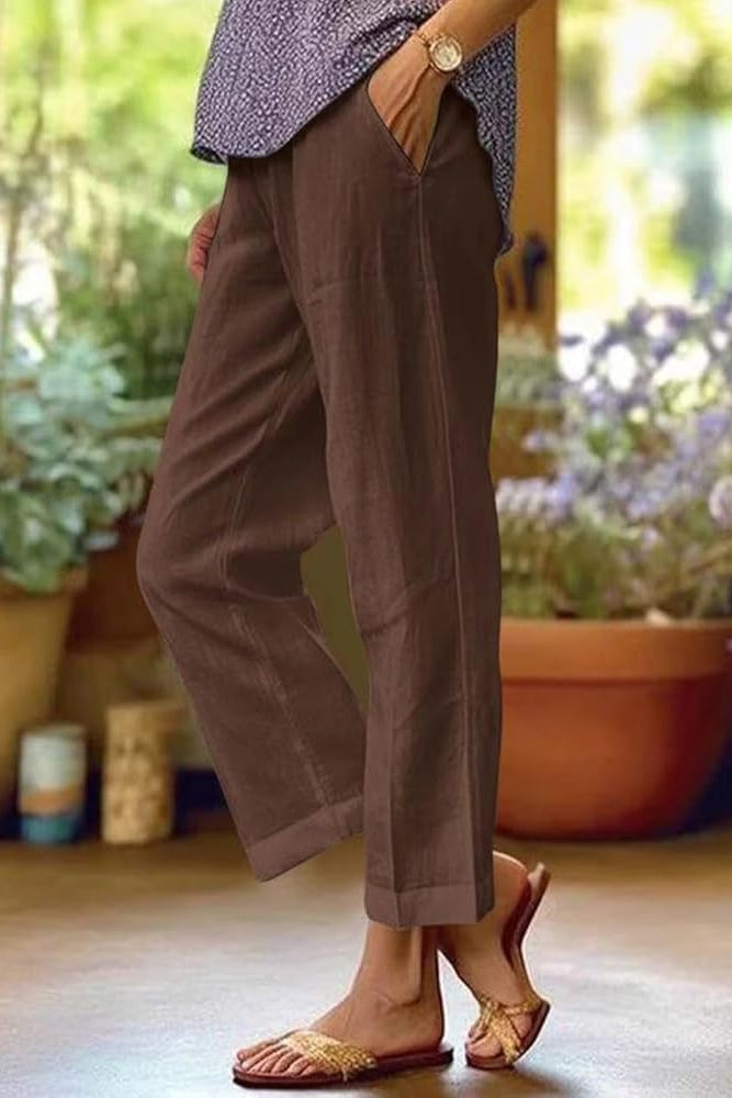 Kathleen | Women's Solid Color Casual Summer Trousers