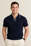 Keegan | Men's Contrast Trim Short Sleeve Polo Shirt