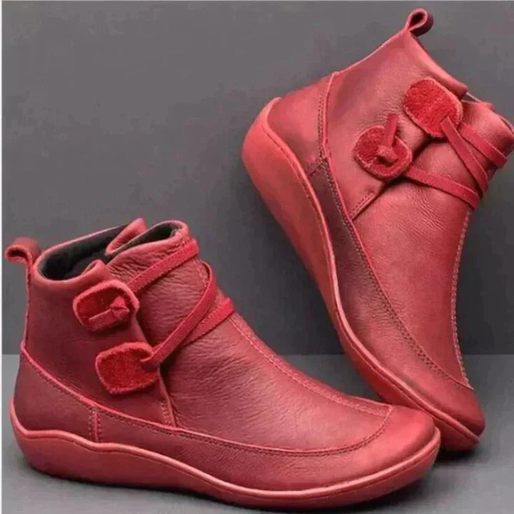 Kelli | Women’s Round Toe Strappy Low Top Ankle Boots