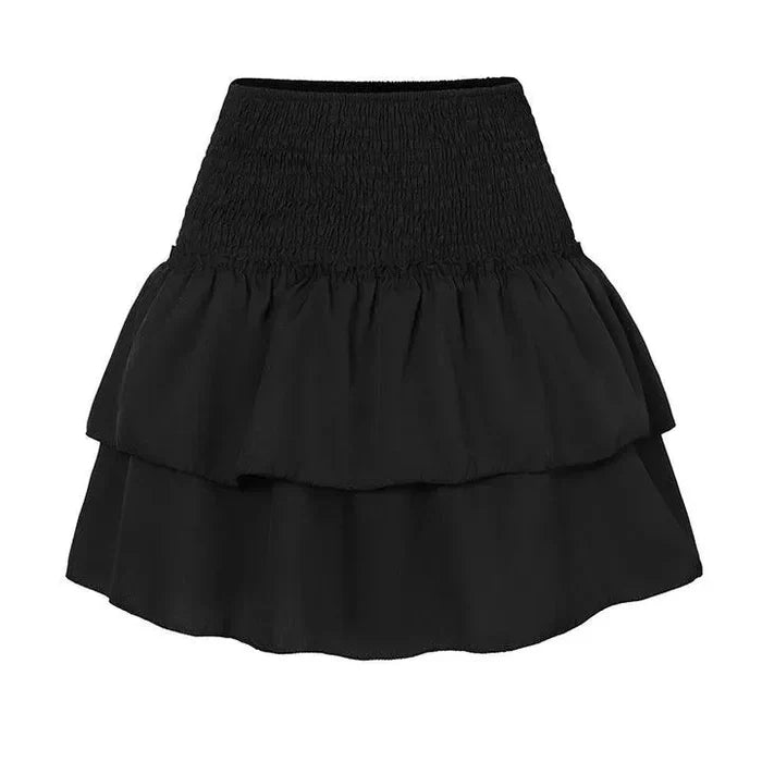 Kerry | Women’s Smocked High Rise Tiered Skirt