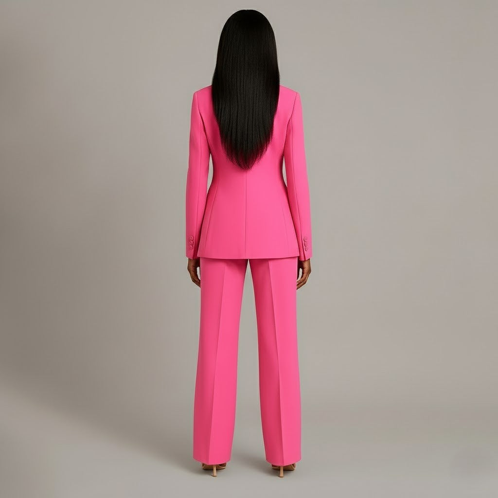 Kimberly | Women’s V Neck Long Sleeve Matching Suit