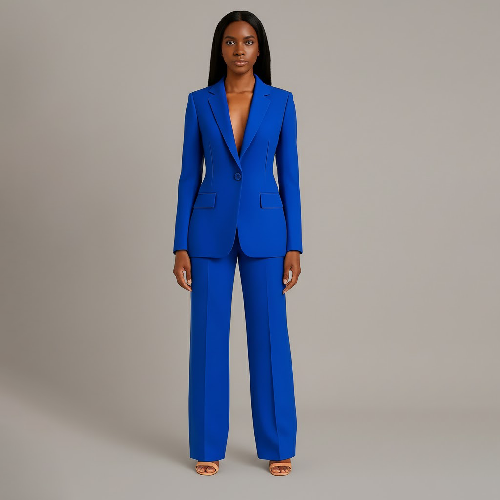 Kimberly | Women’s V Neck Long Sleeve Matching Suit