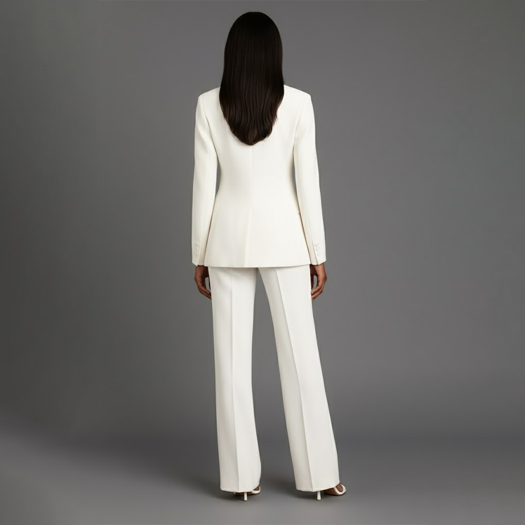 Kimberly | Women’s V Neck Long Sleeve Matching Suit