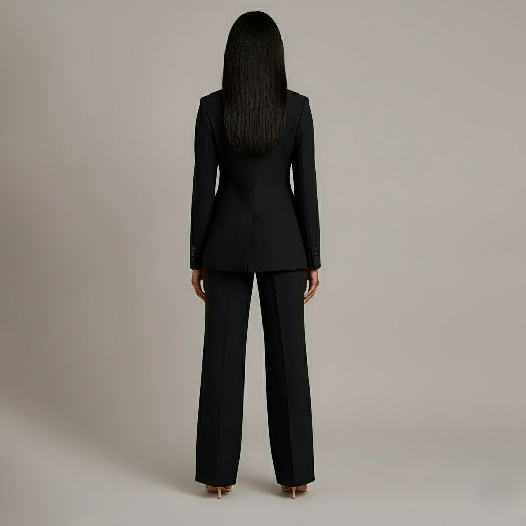 Kimberly | Women’s V Neck Long Sleeve Matching Suit