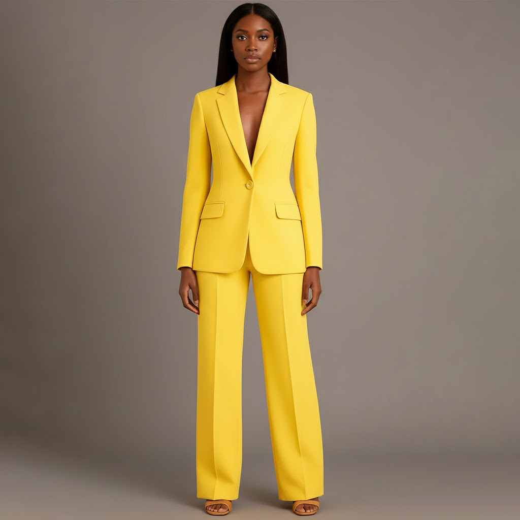 Kimberly | Women’s V Neck Long Sleeve Matching Suit