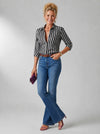 Laney | Women's Striped Long Sleeve Collared Shirt