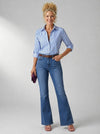 Laney | Women's Striped Long Sleeve Collared Shirt