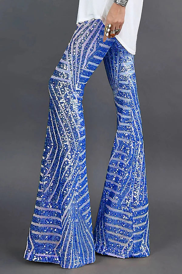 Lauren | Women’s Flare Leg Glitter Sequin Pants