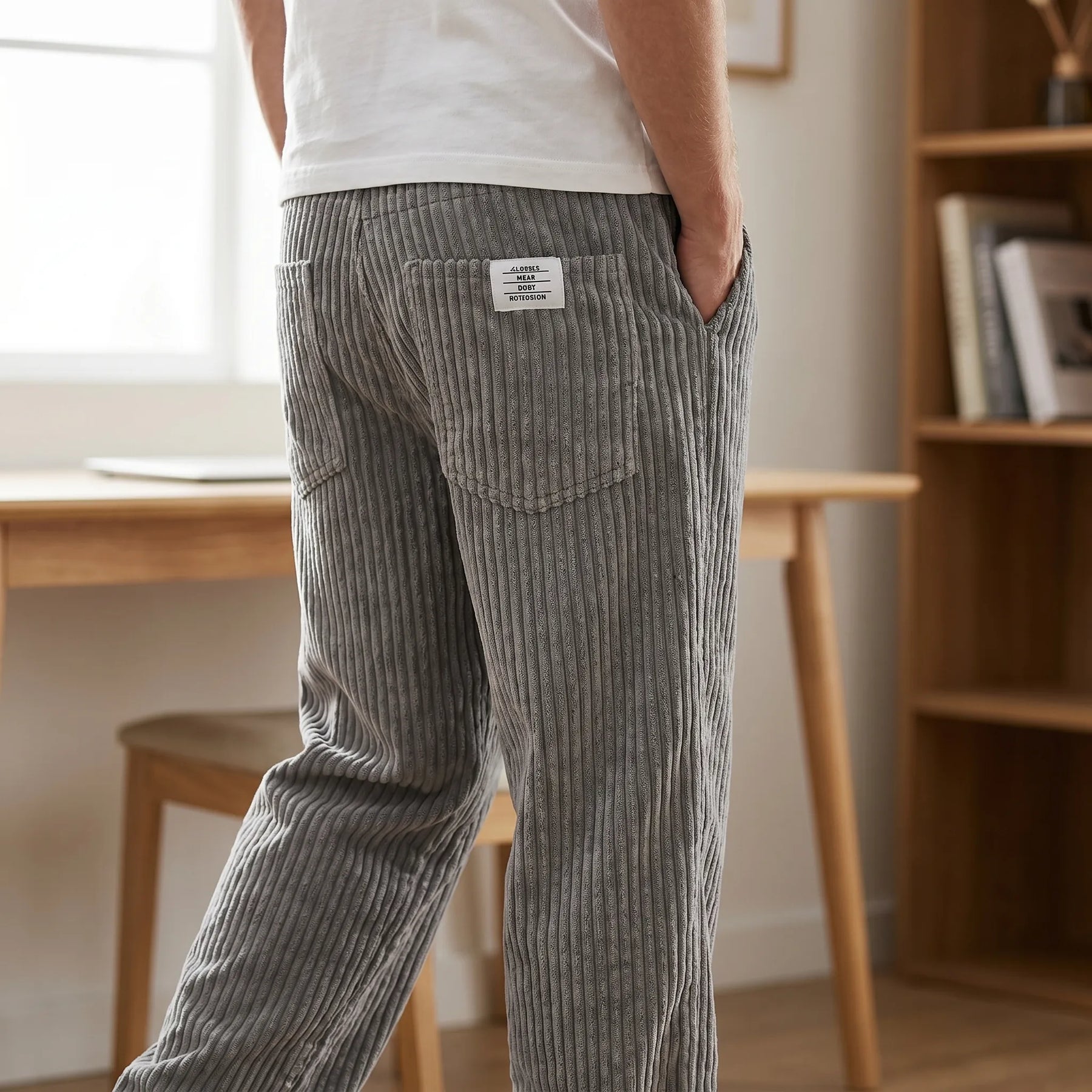 Lawrence | Men's Ribbed Straight Leg Pocket Trousers