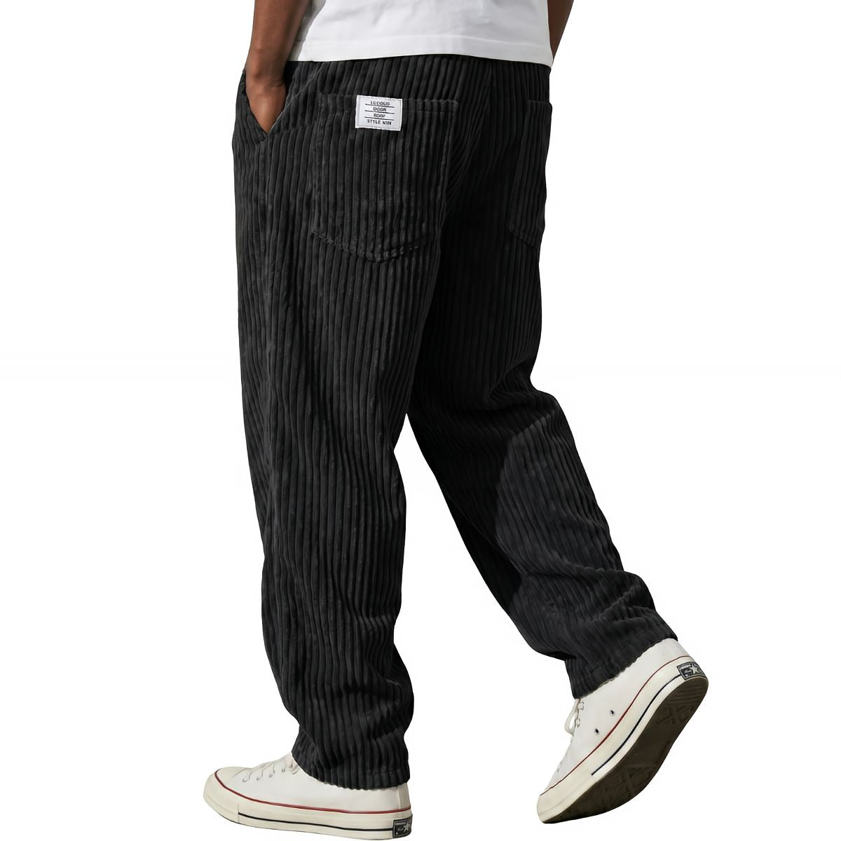 Lawrence | Men's Ribbed Straight Leg Pocket Trousers