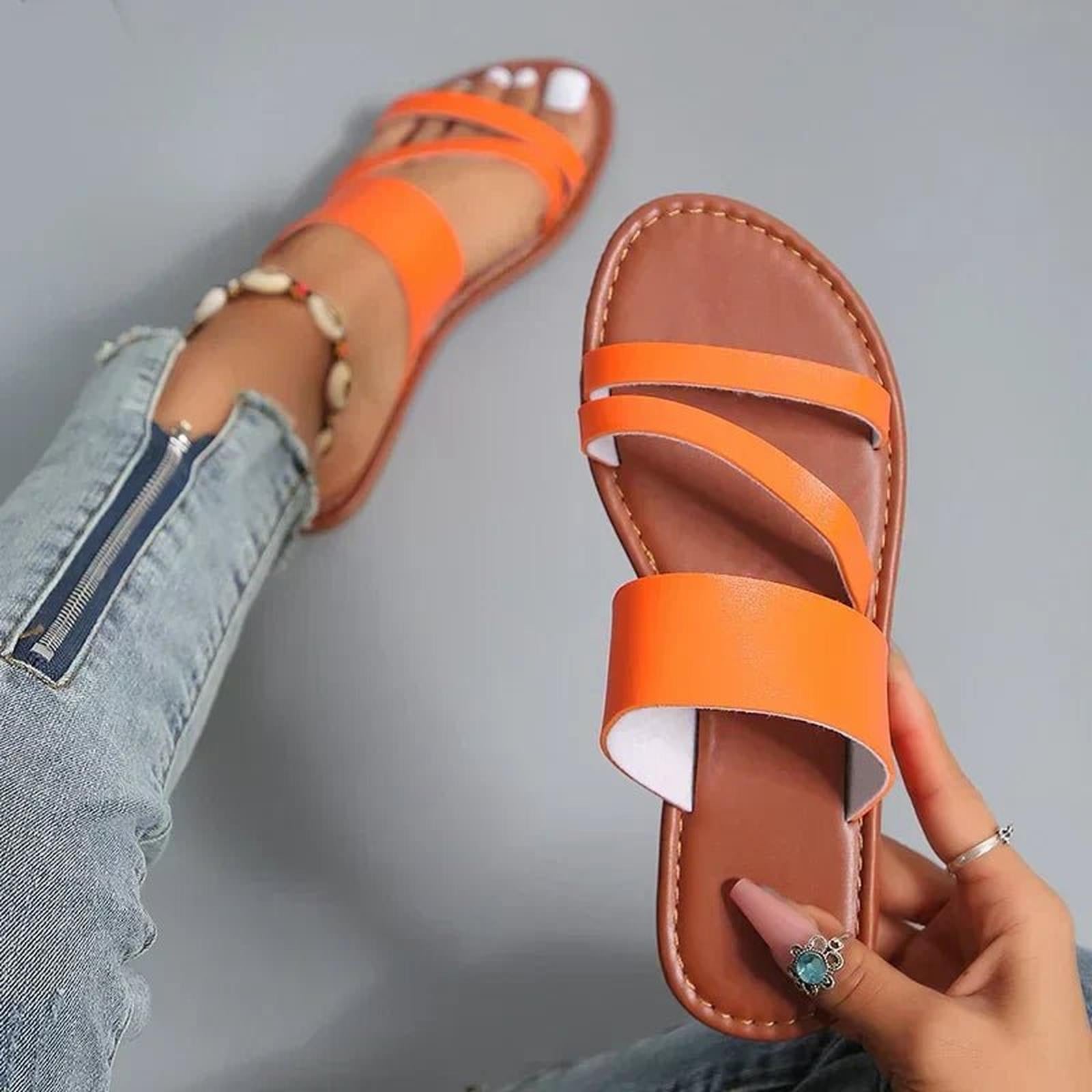 Leanna | Women's Multi-Strap Open Toe Slip On Slides