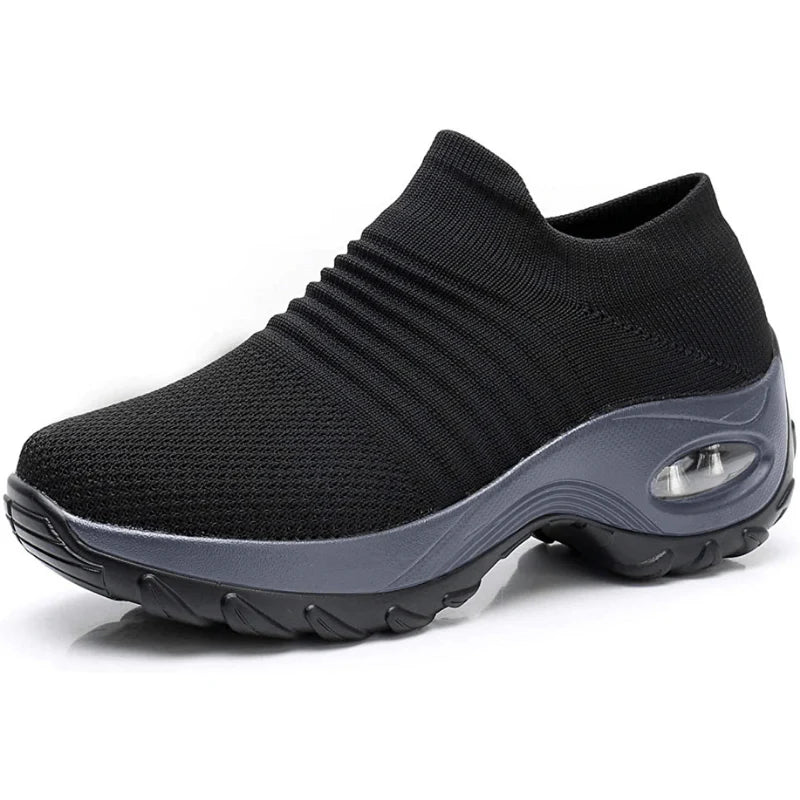 Leona | Women’s Platform Slip On Closed Toe Walking Sneakers
