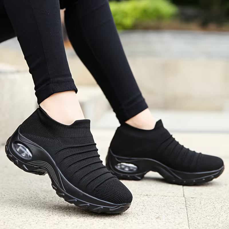 Leona | Women’s Platform Slip On Closed Toe Walking Sneakers