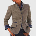 Lillian | Women's Fitted Long Sleeve Button Front Collared Coat