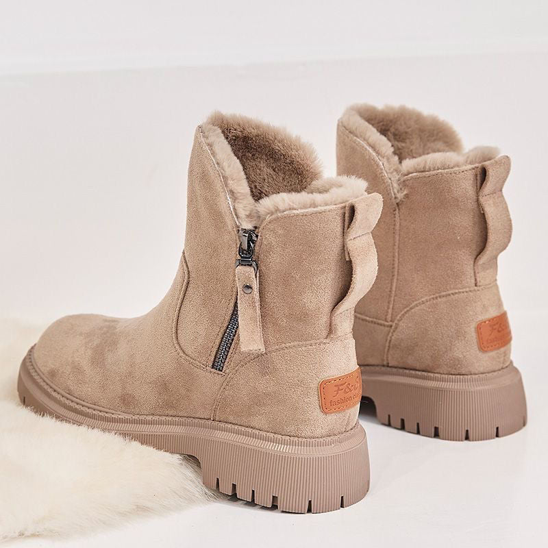 Lillie | Women’s Round Toe Side Zip Ankle Winter Boots