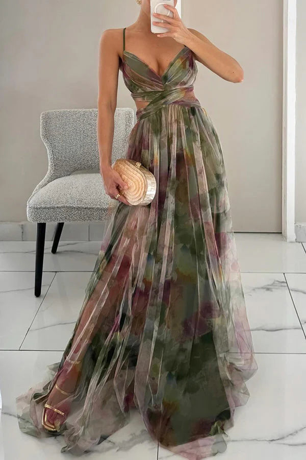 Linda | Women’s V Neck Sleeveless Wedding Guest Dress