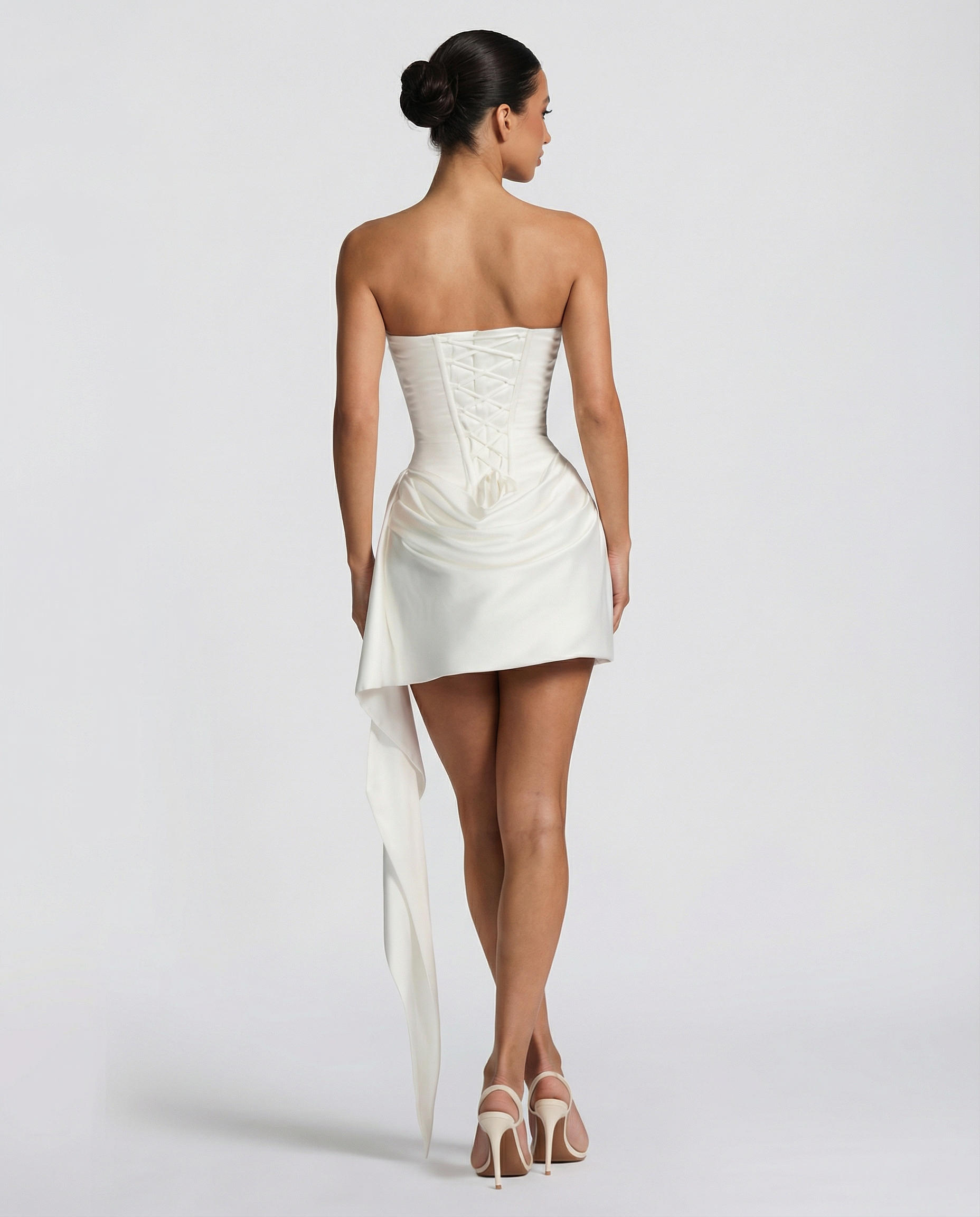 Lorraine | Women's Draped Sleeveless Corset Mini Dress