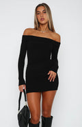 Louise | Women's Off Shoulder Long Sleeve Fitted Mini Dress