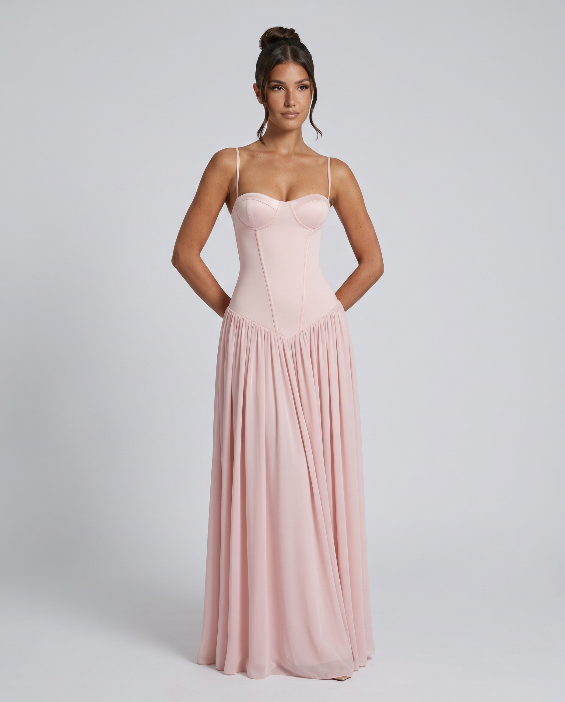 Lucille | Women's Corset Sleeveless Flowy Wedding Guest Dress