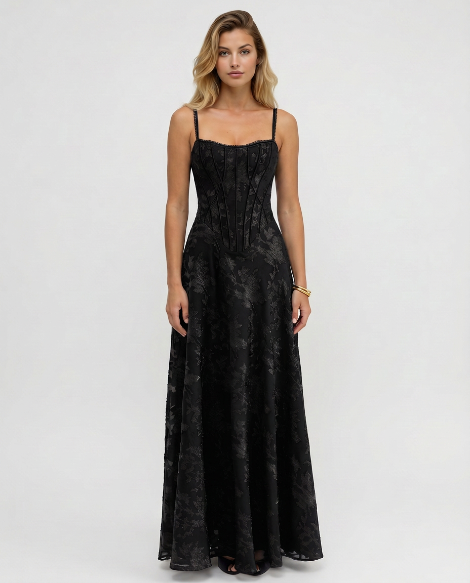 Lynda | Women's Strappy Sleeveless Corset Wedding Guest Dress