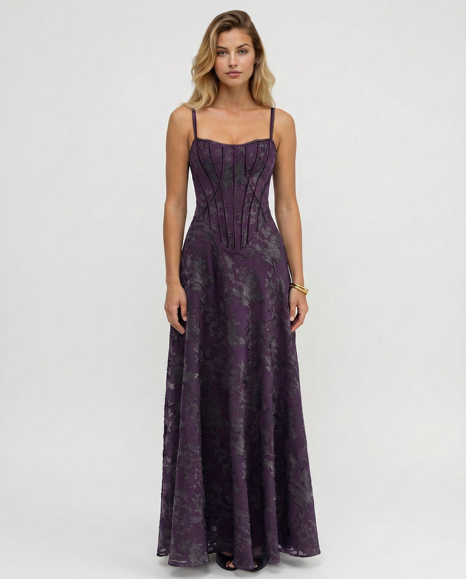 Lynda | Women's Strappy Sleeveless Corset Wedding Guest Dress