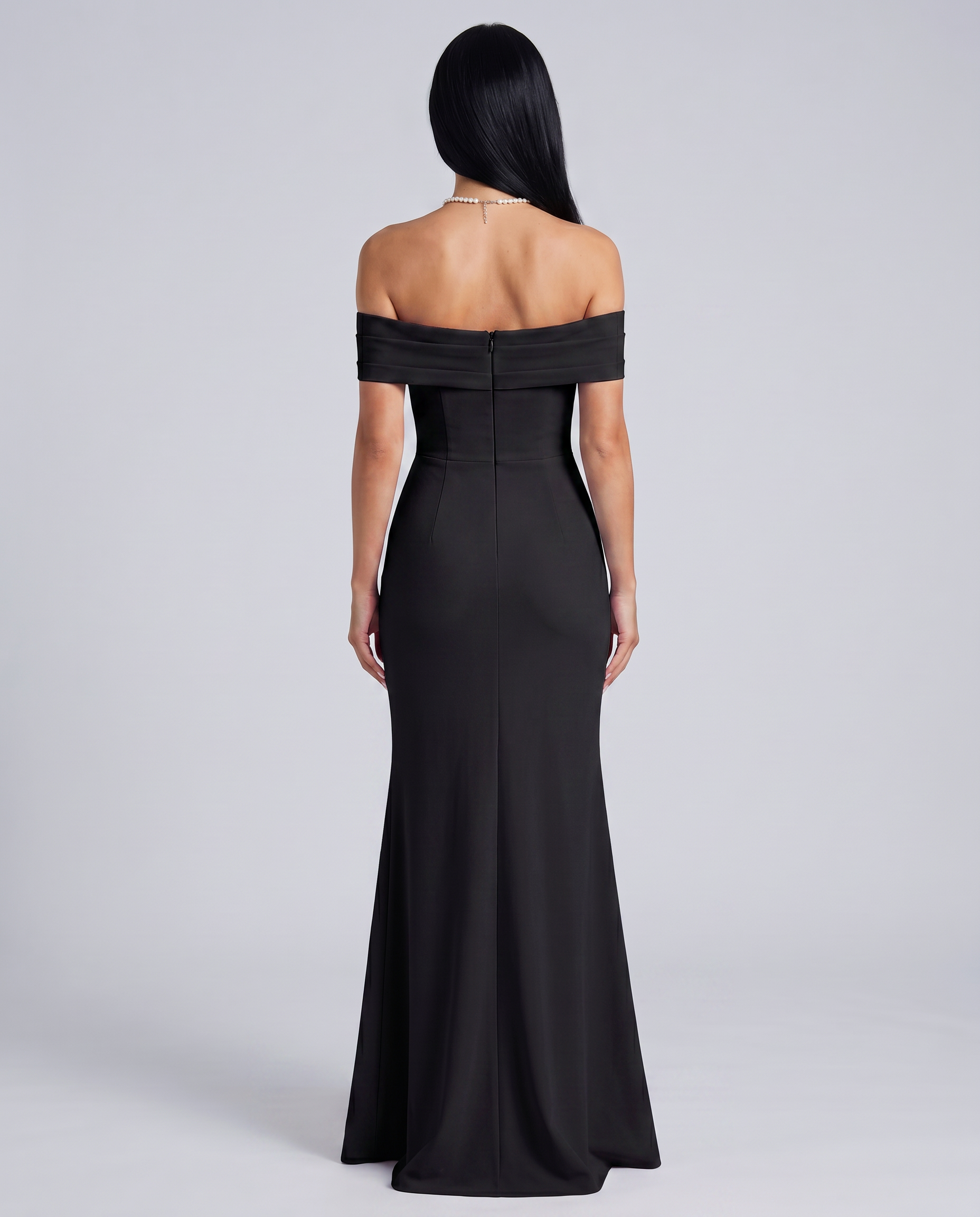 Lynne | Women's High Slit Bodycon Off Shoulder Maxi Dress