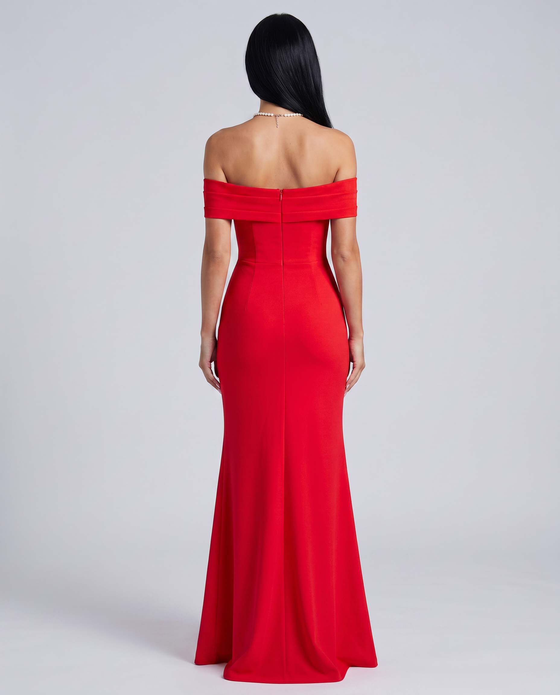 Lynne | Women's High Slit Bodycon Off Shoulder Maxi Dress