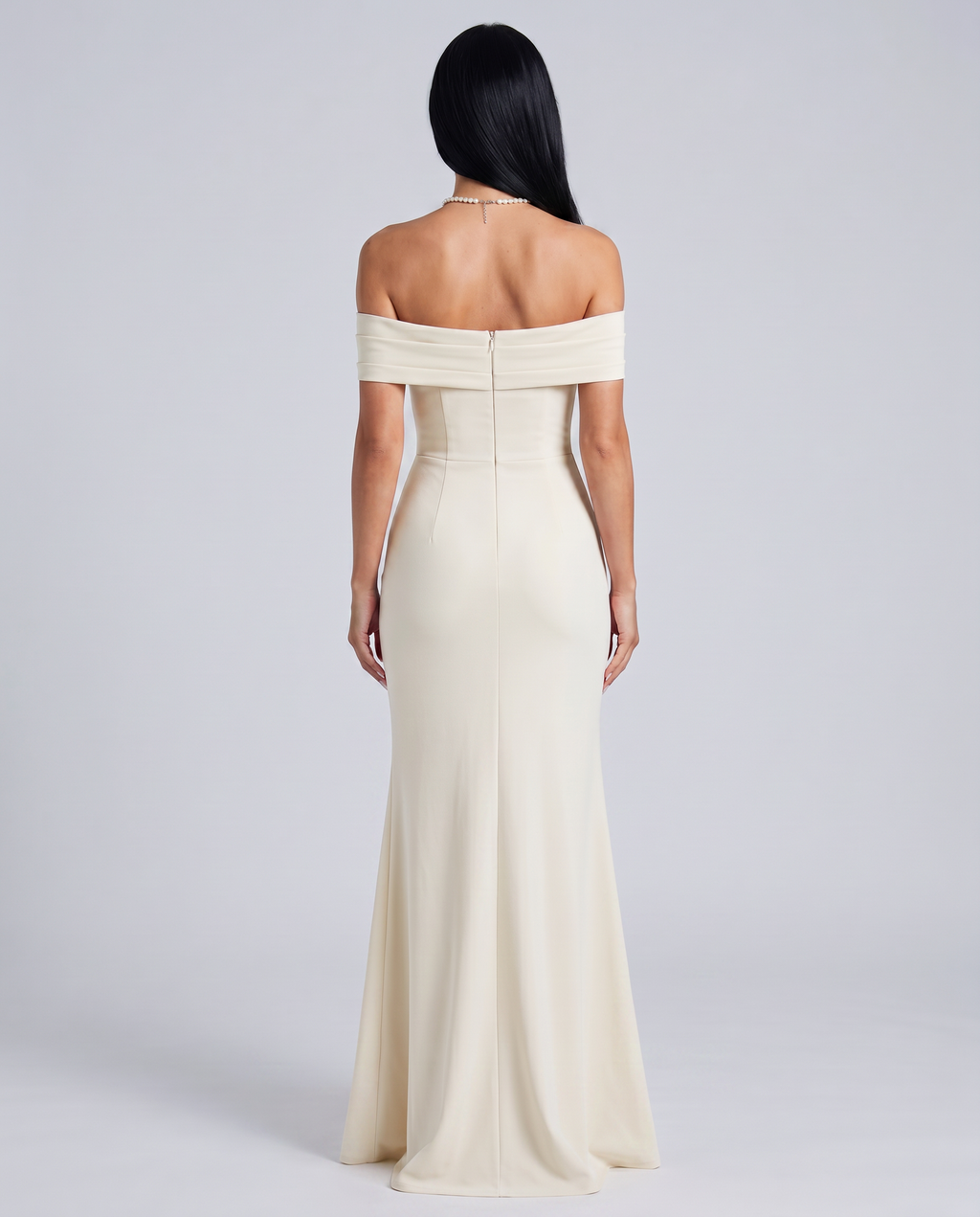 Lynne | Women's High Slit Bodycon Off Shoulder Maxi Dress