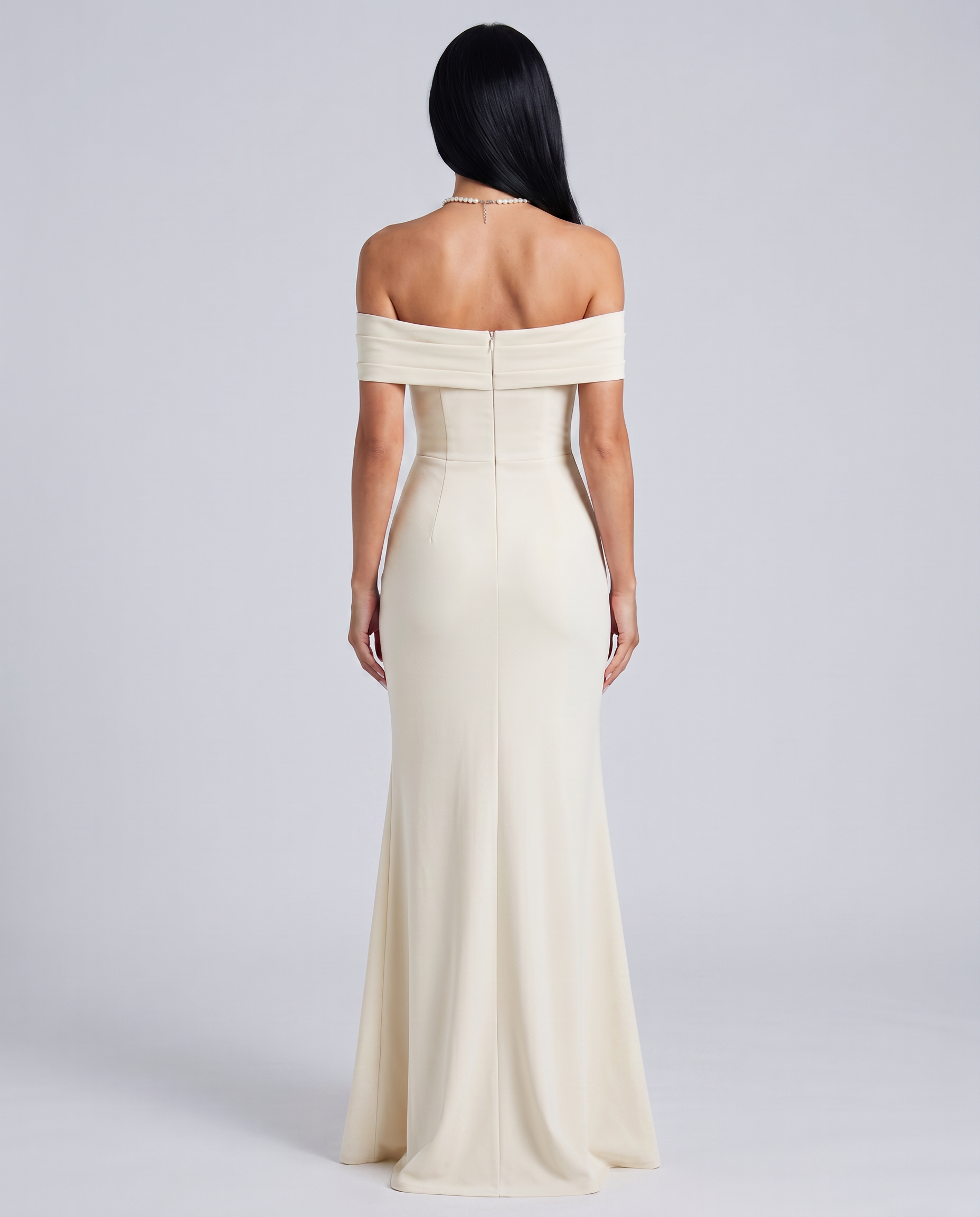 Lynne | Women's High Slit Bodycon Off Shoulder Maxi Dress