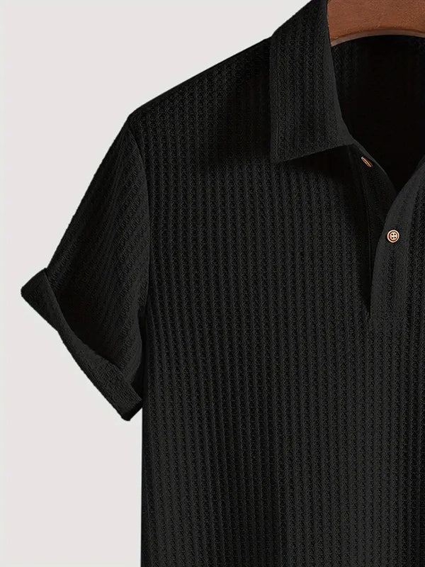 Mark | Men’s Half Button Turn Down Collar Polo Shirt