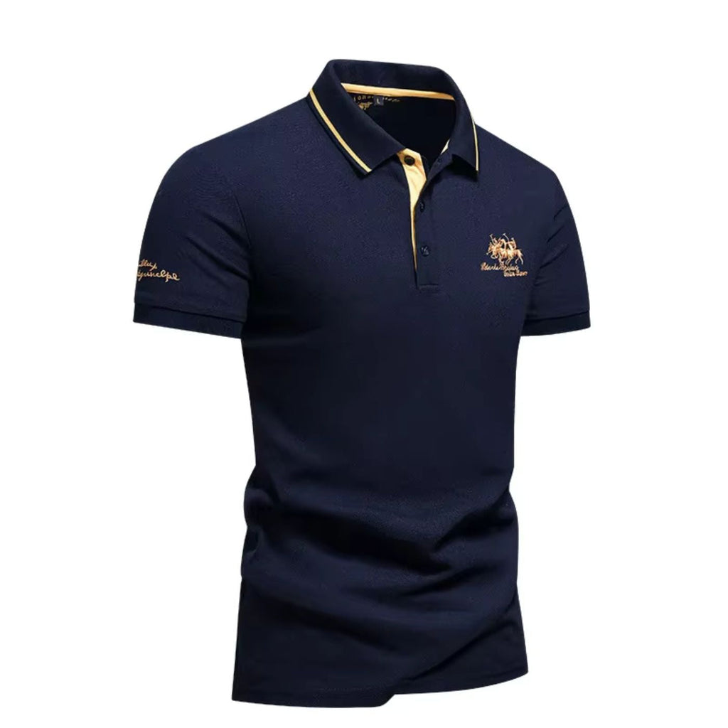 Matthew | Men's Collared Short Sleeve Button Front Polo Shirt